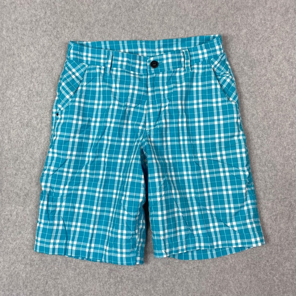 Lululemon Shorts Mens 32 Blue White‎ Plaid Chino